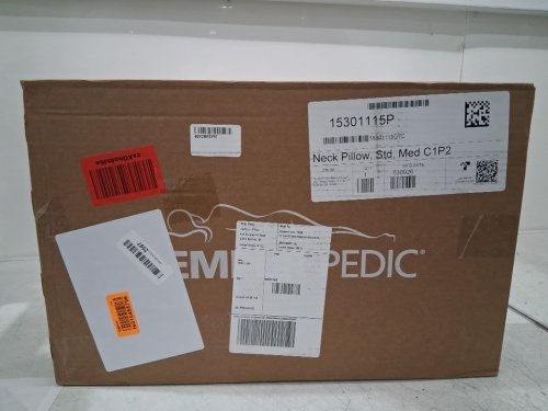TEMPUR-PEDIC NECK PILLOW - MEDIUM FIRMNESS - STANDARD SIZE 20" x 12.5"x 4" - WHITE (MODEL: ‎15301115P) image 2