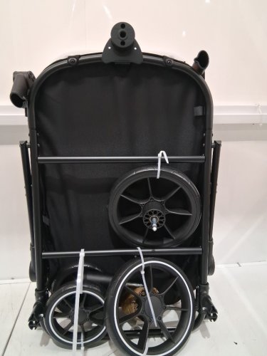 echosmile pet/dog stroller with 3 all terrain wheels and mesh windows - 88LBS max - orange/black - (model: pps075) image 5