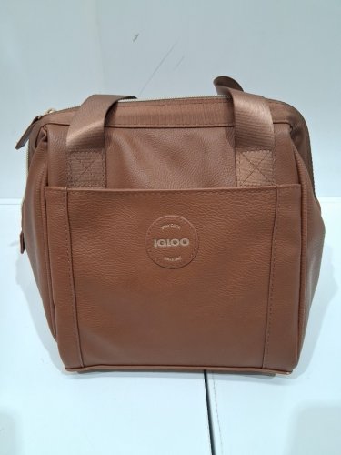 IGLOO LUXE COOLER/LUNCH BAG - 9 CANS MAX CAPACITY - BROWN/GOLD (MODEL: 2014223) image 2