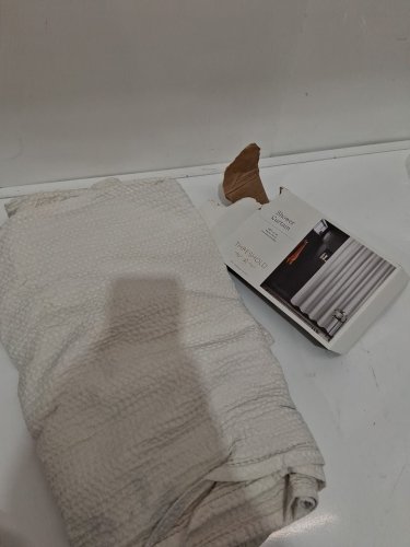 Threshold Oversized Relaxed Waffle Weave Shower Curtain - 72" x 72" - Ivory image 3