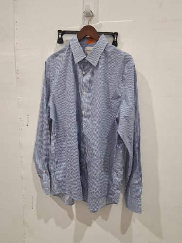 UNISEX SCOTCH & SODA LONG SLEEVE BUTTON UP DRESS SHIRT - SIZE 17.5 - BLACK (STYLE: 1749662) image 2
