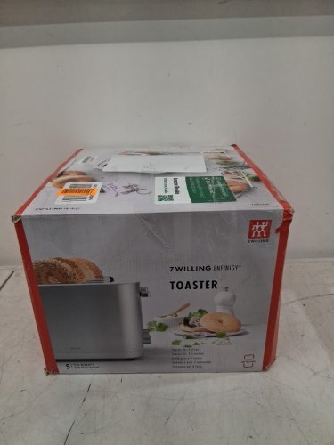 ZWILLING ENFINIGY EXTRA WIDE SLOT 7 SETTING TOASTER - 4 SLOTS - SILVER (MODEL: 53102-300) image 2