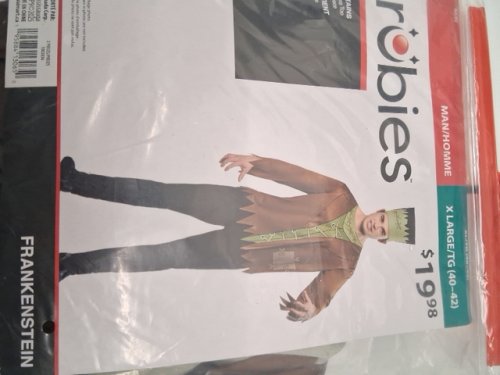 2PC MEN'S RUBIES FRANKENSTEIN COSTUME - EXTRA LARGE (40-42) - BROWN/GREEN (STYLE: 1002836) image 2