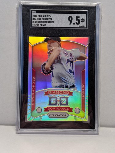 MAX SCHERZER DIAMOND DOMINANCE MLB TIGERS - SGC MINT PLUS 9.5 - 2014 PANINI PRIZM SILZER PRIZM image 2