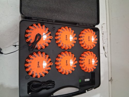 6pk Buyers Products Magnetic base Rechargable LED Emergency Road Strobe/Flare - 4.25" - orange (model:  8891018) image 10