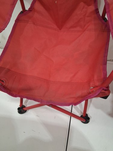 2pk kids ozark trail foldable camping chairs - 125lbs capacity - red image 4