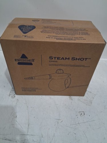 BISSELL STEAMSHOT omni HANDHELD portable HARD SURFACE STEAM CLEANER with attachments - 360ml - GREY/blue (MODEL: 4171B) image 2