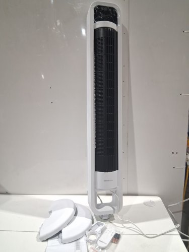 omnibreeze premium 38" Rotating tower fan with wifi CONTROL, 5-SPEEDS & REMOTE - white/BLACK (model: 5333021/dc2313r-g) image 3