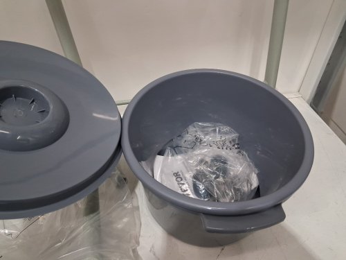 VEVOR Commode Chair, Bedside Commode with Drop-Down Arms and Detachable Backrest - 7l bucket - grey (model: fbl740135) image 7