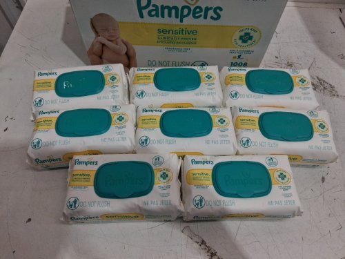 672PK Pampers Sensitive fragrance Free baby wipes image 3