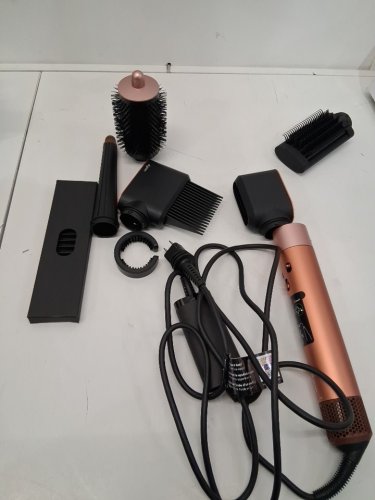 6PC DYSON i.d curly + coily airwrap multi styler and hair dryer with bluetooth - amber silk ( model: hs08) image 7