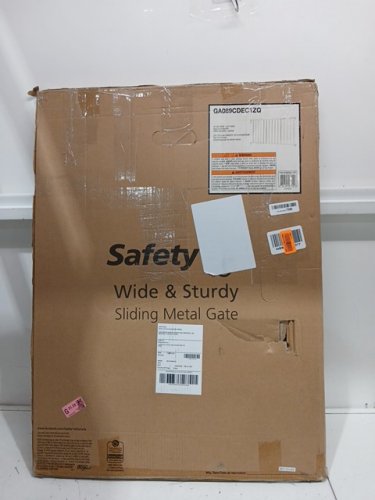 SAFETY 1ST WIDE AND STURDY METAL SLIDING GATE - EXPANDS 40" to 60" x 26.5" - WHITE (MODEL: GA089CDEC1ZQ) image 2