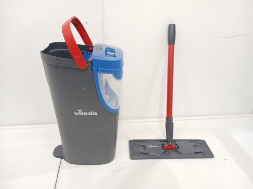 Vileda h2pro flat mop system with bucket - red/grey (model: 175772) image 3
