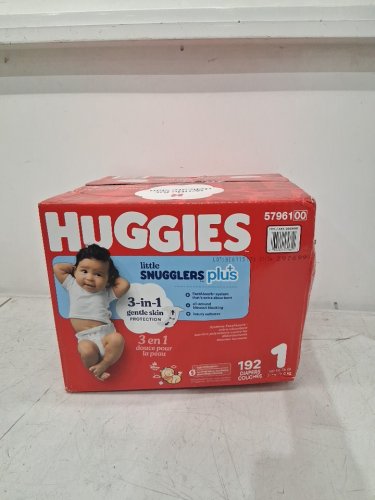 192PK HUGGIES LITTLE SNUGGLERS BABY DIAPERS - SIZE 1 (UP TO 14LBS) - DISNEY WINNIE THE POOH image 2