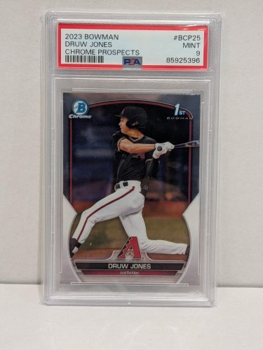DRUW JONES MLB DIAMONDBACKS CARD - PSA GRADED 9 MINT - 2023 BOWMAN CHROME PROSPECTS #BCP25 image 3