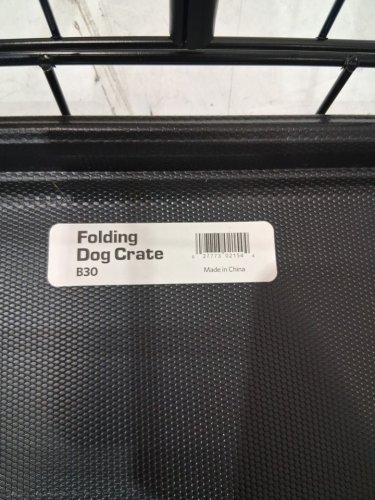 NEW WORLD DOUBLE-DOOR FOLDING DOG CRATE WITH LEAK PROOF PAN FOR MEDIUM BREEDS - 30" X 21" X 19" - BLACK (MODEL:B30DD) image 4