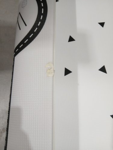 LITTLE Bot Ofie Mat soft baby play mat - 6.5FT x 4.5FT - white/black/grey image 5