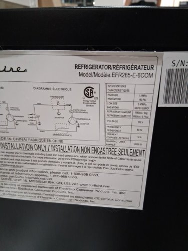 Frigidaire platinum series compact/mini refrigerator - 2.5cu.ft - stainless steel/black (model: efr285-e-6com) image 10