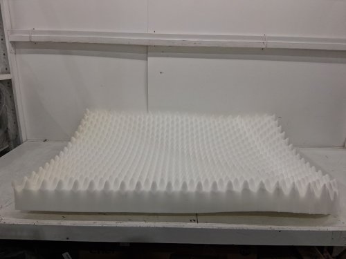 Convoluted Egg Crate Mattress Foam Pad - 2.5" x 41" x 29" - White image 2