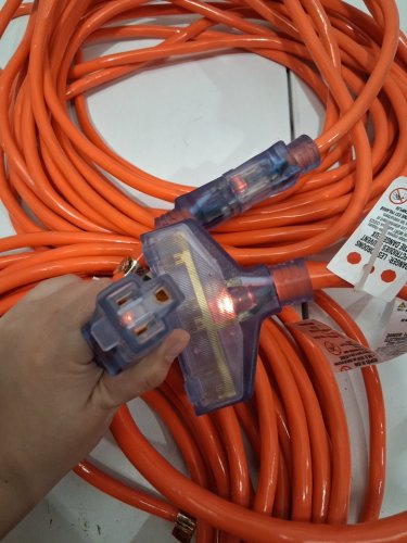3PC Prime Wire Outdoor Extension Cord Combo with 2 Extension Cords and 2FT Triple Tap Adapter - 50FT - Orange (Model: 1734187) image 3