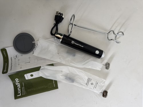 Maestri House LunaFro Rechargeable Handheld Frother - 5v - black/silver (model: MHMF03) image 3