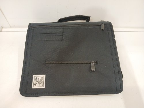 HILROY DOUBLE BOOSTER D-RING ZIPPER BINDER WITH MULTIPLE POCKETS & PEN HOLDERS - 2" - BLACK (MODEL: 4304982) image 2
