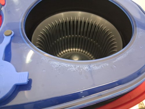 vileda easywring rinseclean spin mop & bucket system with reusable microfibre mophead & extendable handle - blue - (model:170144) image 4