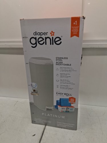 Diaper Genie Platinum Stainless Steel Diaper Pail - 27" - SAGE green/ white (model: i000811) image 2