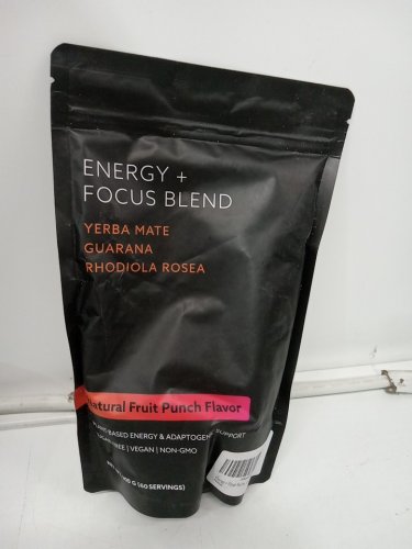 Energy + Focus Blend Tea Powder with Yerba Mate and Rhodiola Rosea - 300g (60 servings) - Natural Fruit Punch Flavour image 2