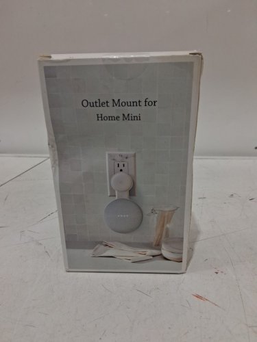 2PK OUTLET WALL MOUNT HOLDER SPACE-SAVING ACCESSORY FOR GOOGLE HOME MINI -WHITE- image 2