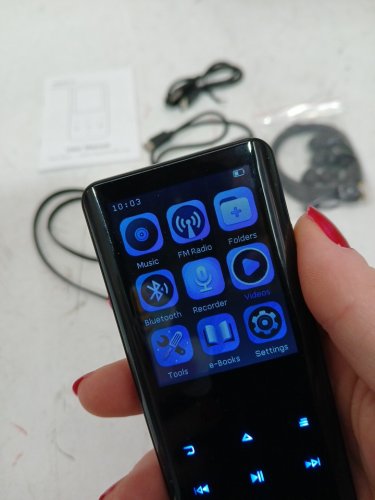 AGPTEK PORTABLE DIGITAL MP3 AUDIO PLAYER WITH BLUETOOTH - 32GB - BLACK- MODEL# A19X image 3