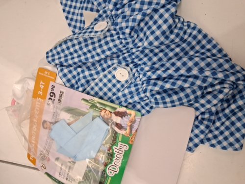 3PC TODDLER RUBIES WIDARD OF OZ DOROTHY COSTUME - 3-4T - BLUE AND WHITE image 2