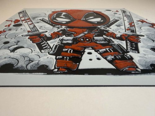 8"x8" 3D Printed - Deadpool - Marvel - Textured Photo image 2