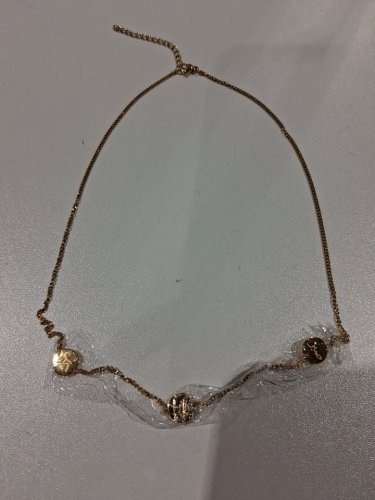 minimalistic calligraphy "صبر,شكر, تَوَكُّل (Trust in God, Gratitude, Patience)" coin pendant chain necklace -10mm each pendant/18.5" - 20.5" - gold image 3