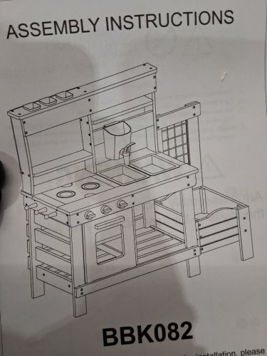 Kids Wooden Outdoor Mud Kitchen Playset With Plant Growing Box - green/natural (model: BBK082NL) image 11