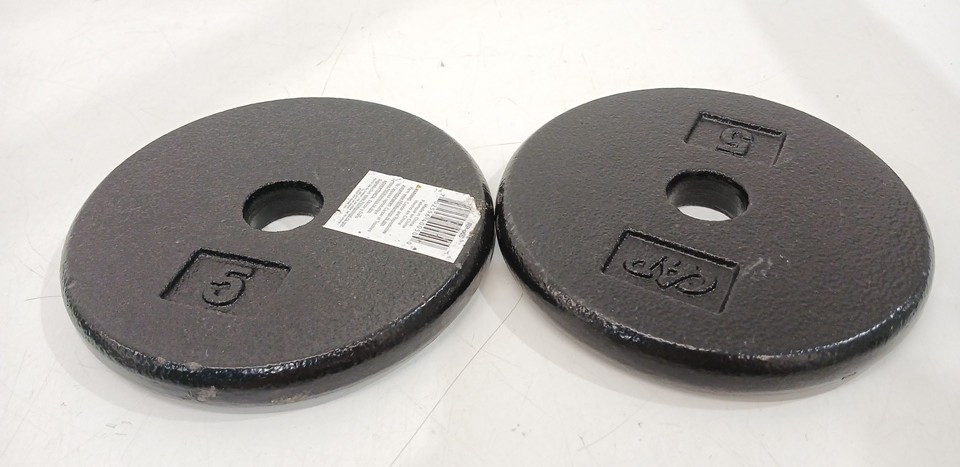 2PK CAP Weight Plates - 5LBS - Black image 3