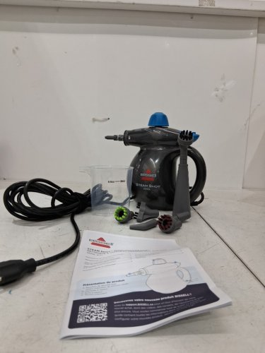 BISSELL STEAMSHOT omni HANDHELD portable HARD SURFACE STEAM CLEANER with attachments - 360ml - GREY/blue (MODEL: 4171B) image 2