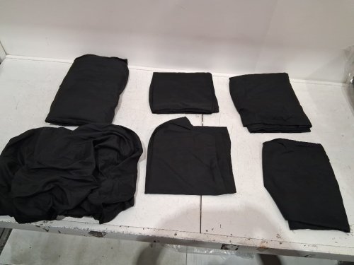 7PC Oeko Tex Soft comforter Set with Pillowcases - King - Black image 6