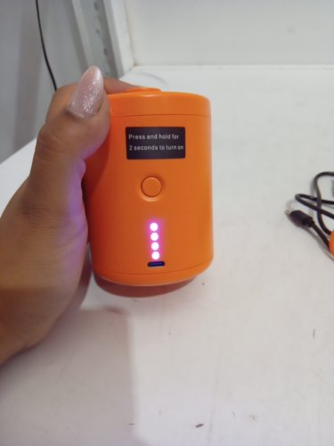 Portable Air Mattress Pump with nozzles attachments - 4000mAh- orange image 4