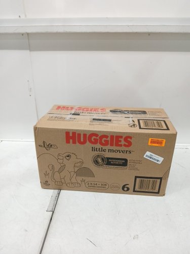 108pk huggies little movers outstanding active fit disposable baby diapers - size 6 (35lb+) - disney baby lion king (style: 56319) image 2
