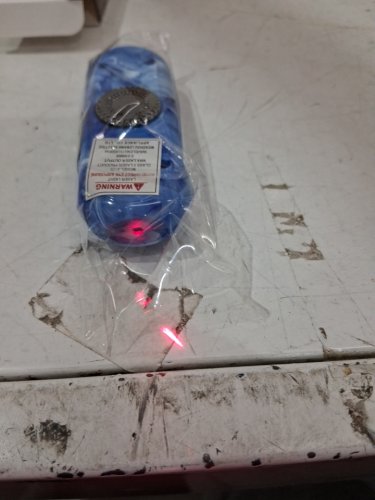 TBTeek Pet UV led Light and laser pointer spinning toy - 3.3" - blue image 3