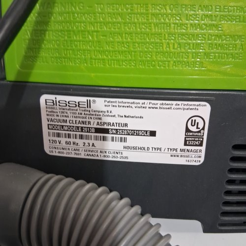 BISSELL LITTLE GREEN PORTABLE DEEP CLEANING VACUUM - 37OZ TANK MAX - GREEN/GREY (MODEL : 2513B) image 4