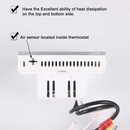 bowsen Programmable Underfloor Heating Thermostat - 120v/240v - 3600w - white (model: gm4) image 2