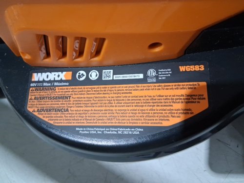 WORX POWER SHARE 350 CFM CORDLESS BLOWER/VAC/MULCHER -40V(MODEL: WG583.9) image 5