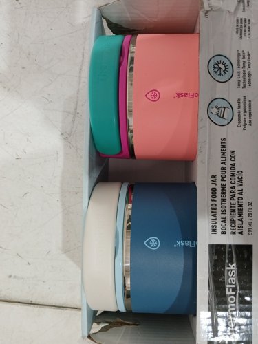 2pk thermoflask insulated food jars - 20oz - pink/blue (model: 1759351) image 3