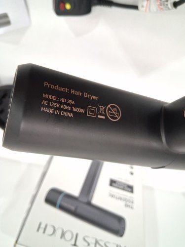 tresses touch hair blow dryer - 150000 rpm - black (model: hd396) image 7