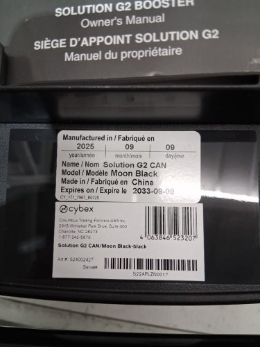 cybex Solution G2 High Back Booster Car Seat - 40-120lbs cap - black (model: moon black) image 6
