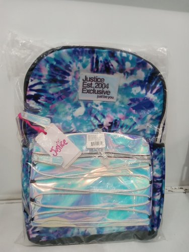 Justice Girl's "Est. 2004 Exclusive" Backpack - Blue Tie Dye image 2