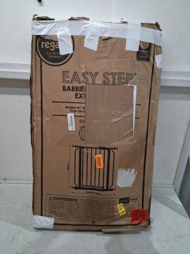 REGALO EASY STEP EXTRA WIDE METAL SAFETY GATE - 30" X 29" - 49" - PLATINUM (MODEL: 1164 EP DS) image 2