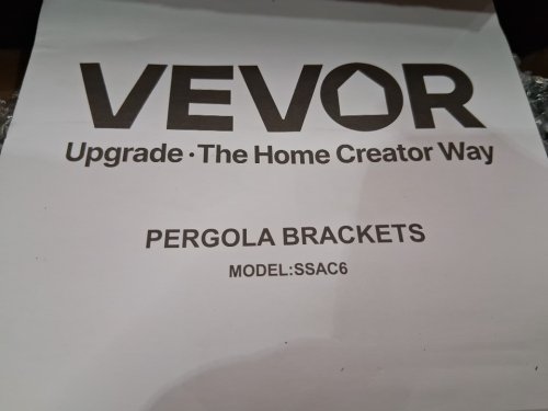 6PC PERGOLA BRACKET KIT - 4 x 4" 3-Way Slanted Brackets for 3.5" Wood Beams - FOR OUTDOOR PERGOLAS, GAZEBOS & SHEDS - BLACK (Model: SSAC6) image 3